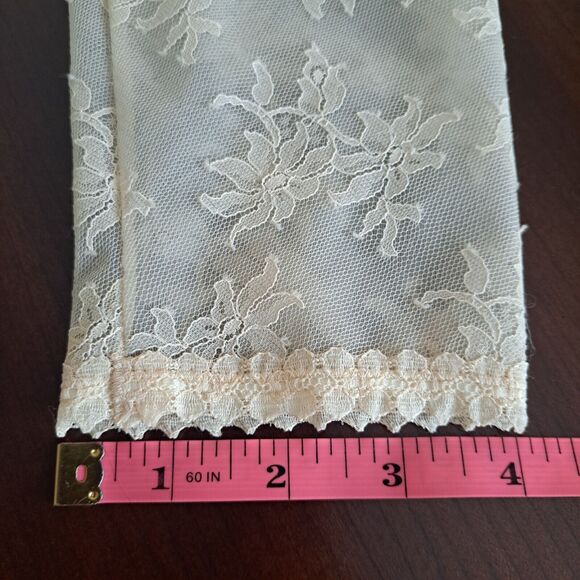 Vintage Vanity Fair Sz 32 Long Double Chiffon Robe & Sheer Lace  Romantic Flowy - Picture 11 of 16